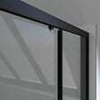 AURLANE - Porte de douche Double Coulissant 160x200 cm - Verre transparent - Profilé Noir - CRUSH - vignette