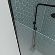 AURLANE - Paroi de douche 120x203cm à structure noir mat extensible 203cm à 273cm STRETCHY - vignette