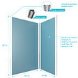 AURLANE - Pack de 2 Panneaux Muraux Aluminium BLEU 90+120x210 cm avec Profilés ANODISE BRILLANT - WALL'IT - vignette
