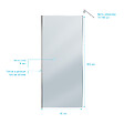 AURLANE - Paroi de Douche 90x200cm Verre Fumé 8mm - Barre de Fixation Extensible et Profil Chrome - vignette