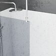 AURLANE - Paroi de Douche 120x200cm Verre Fumé - Profilé + Barre Plafond Finition Chrome - FREEDOM 2 SMOKED - vignette