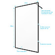AURLANE - Paroi de Douche 120x200 cm - Cadre et Bras Aluminium NOIR MAT - DARK CONTOURING - vignette