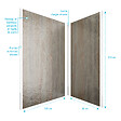 AURLANE - Pack de 2 Panneaux Muraux Pierre Wood Stone 90+120x210 cm avec Profilés ANODISE BRILLANT - STONE'IT - vignette