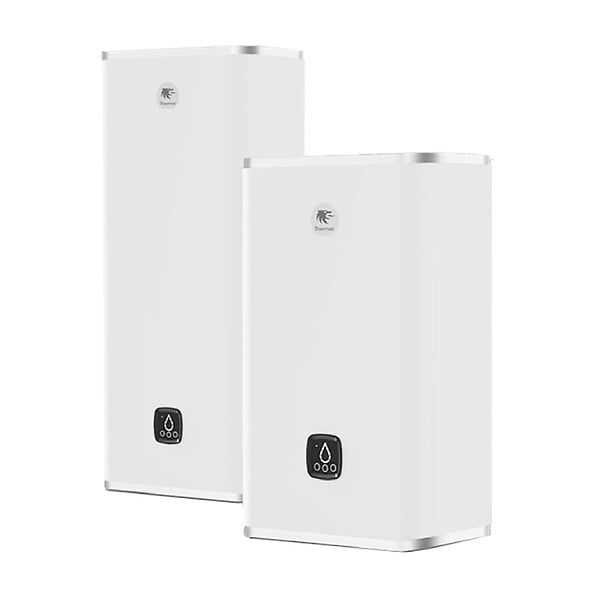 THERMOR - Chauffe-eau électrique Malicio 3 connecté Thermor - 2250W - Carré vertical mural - 65L - 2 personnes - Blanc - large