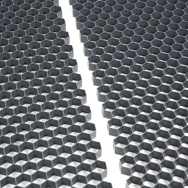 RINNO - Palette de 24 Stabilisateurs de graviers doubles (46,08 m²) - 120 X 160 X 4 cm - Blanc - EASYSTAB - large