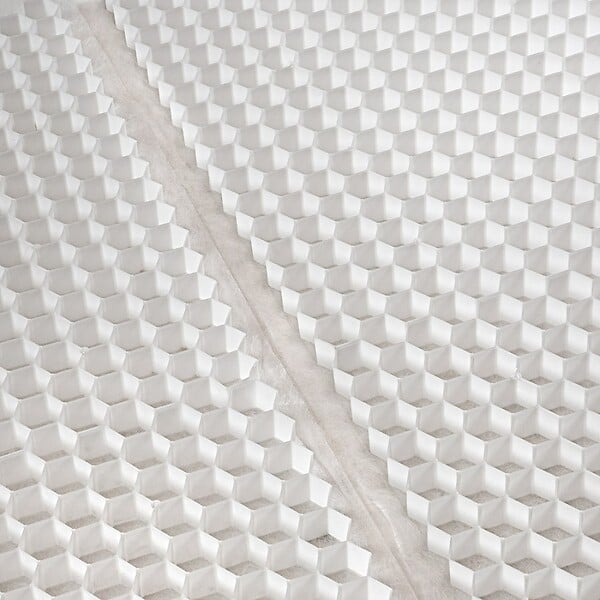 RINNO - Palette de 24 Stabilisateurs de graviers doubles (46,08 m²) - 120 X 160 X 4 cm - Blanc - EASYSTAB - large