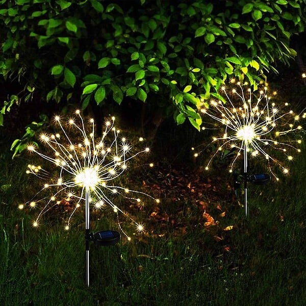 LUMISKY - 2 Balises solaires à planter FIREWORKS SPIKE H97cm - large