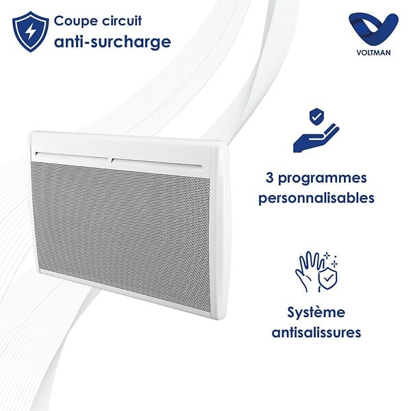 VOLTMAN - Chauffage électrique panneaux rayonnants 1500W - Voltman - large