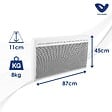VOLTMAN - Chauffage électrique 2000W - panneaux rayonnants - Blanc - vignette