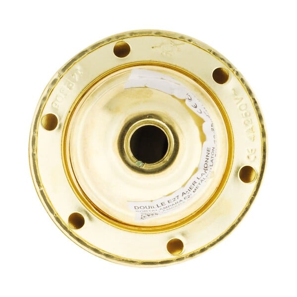 ZENITECH - Douille E27 acier laitonné double bague + borne de terre - Zenitech - large
