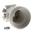 ZENITECH - Lot de 20 douilles de chantier E27 - Blanc - Zenitech - vignette