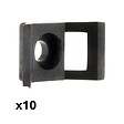 ZENITECH - Lot de 10 embases à visser - Noir - Zenitech - vignette