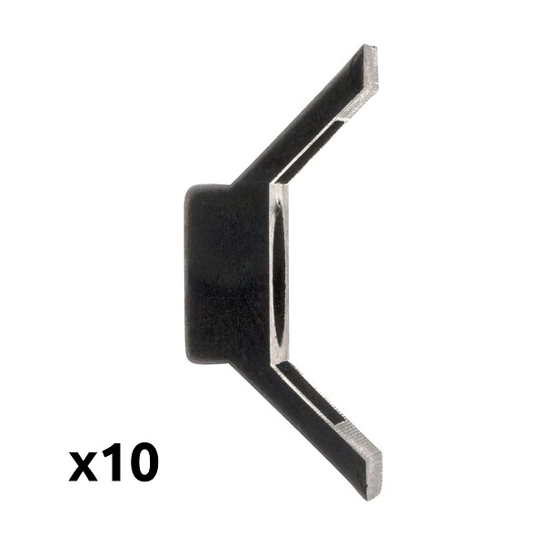 ZENITECH - Lot de 10 embases à visser - Noir - Zenitech - large