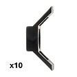 ZENITECH - Lot de 10 embases à visser - Noir - Zenitech - vignette