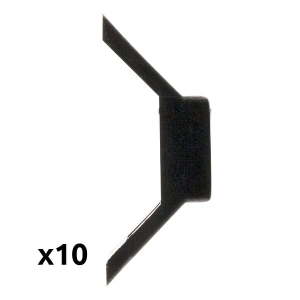 ZENITECH - Lot de 10 embases à visser - Noir - Zenitech - large