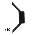 ZENITECH - Lot de 10 embases à visser - Noir - Zenitech - vignette
