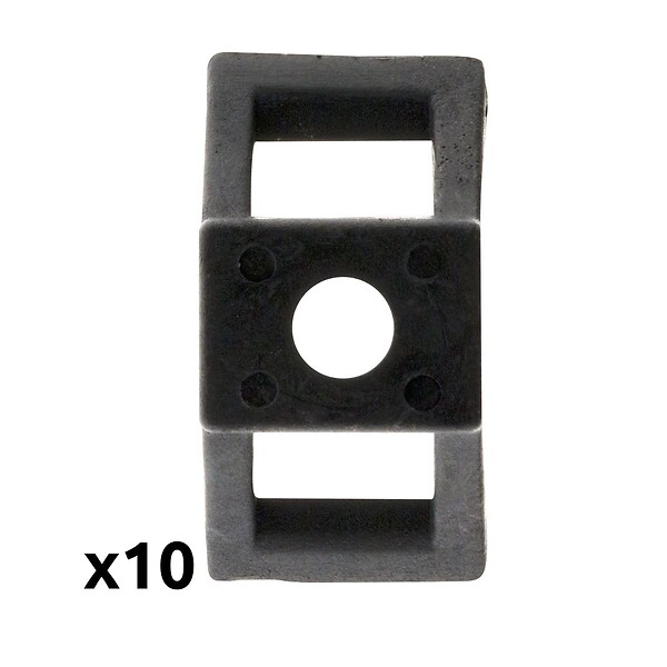 ZENITECH - Lot de 10 embases à visser - Noir - Zenitech - large