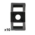 ZENITECH - Lot de 10 embases à visser - Noir - Zenitech - vignette