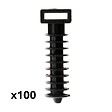 ZENITECH - Lot de 100 embases Noires pour chevilles - Zenitech - vignette