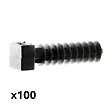 ZENITECH - Lot de 100 embases Noires pour chevilles - Zenitech - vignette