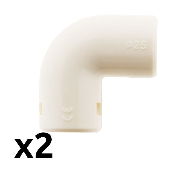 ZENITECH - Lot de 2 équerres IRL Ø25mm - Blanc - Zenitech - large
