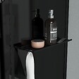 AURLANE - Cabine de douche Hydromassante 115x90x218 cm - Porte coulissante - Fonds & Profilés Noir Mat - vignette
