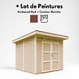 TIMBELA - Abri de Jardin Qualité Premium 6m² - L294xL279cm - Kit tout compris avec sol, tuiles bitumineuses, set de peinture-Construction de Panneaux LP Smartside- Cabane de Jardin Timbela M903A REDWOOD RED - vignette