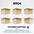 TIMBELA - Abri de Jardin Qualité Premium 9m² - L412xL279cm - Kit tout compris avec sol, tuiles bitumineuses, set de peinture-Construction de Panneaux LP Smartside- Cabane de Jardin Timbela M904 CAVERN STEEL - vignette