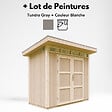 TIMBELA - Abri de Jardin Qualité Premium 3m² - L161xL294cm - Kit tout compris avec sol, tuiles bitumineuses, set de peinture-Construction de Panneaux LP Smartside- Cabane de Jardin Timbela M901A TUNDRA GREY - vignette