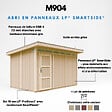 TIMBELA - Abri de Jardin Qualité Premium 9m² - L412xL279cm - Kit tout compris avec sol, tuiles bitumineuses, set de peinture-Construction de Panneaux LP Smartside- Cabane de Jardin Timbela M904 TERRA BROWN - vignette