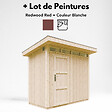 TIMBELA - Abri de Jardin Qualité Premium 3m² - L161xL294cm - Kit tout compris avec sol, tuiles bitumineuses, set de peinture-Construction de Panneaux LP Smartside- Cabane de Jardin Timbela M901 REDWOOD RED - vignette