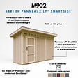 TIMBELA - Abri de Jardin Qualité Premium 4m² - L161xL412cm - Kit tout compris avec sol, tuiles bitumineuses, set de peinture-Construction de Panneaux LP Smartside- Cabane de Jardin Timbela M902A REDWOOD RED - vignette