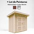 TIMBELA - Abri de Jardin Qualité Premium 3m² - L161xL294cm - Kit tout compris avec sol, tuiles bitumineuses, set de peinture-Construction de Panneaux LP Smartside- Cabane de Jardin Timbela M901A REDWOOD RED - vignette