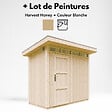TIMBELA - Abri de Jardin Qualité Premium 3m² - L161xL294cm - Kit tout compris avec sol, tuiles bitumineuses, set de peinture-Construction de Panneaux LP SmartSide- Cabane de Jardin Timbela M901 HARVEST HONEY - vignette