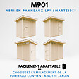 TIMBELA - Abri de Jardin Qualité Premium 3m² - L161xL294cm - Kit tout compris avec sol, tuiles bitumineuses, set de peinture-Construction de Panneaux LP SmartSide- Cabane de Jardin Timbela M901 TERRA BROWN - vignette