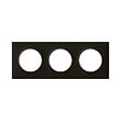 LEGRAND - Plaque carrée Dooxie 3 postes - Plastique - Noir Velours - vignette