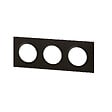 LEGRAND - Plaque carrée Dooxie 3 postes - Plastique - Noir Velours - vignette