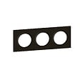 LEGRAND - Plaque carrée Dooxie 3 postes - Plastique - Noir Velours - vignette
