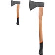 GT GARDEN - Lot de 2 haches avec manche en bois : hache + hachette - vignette