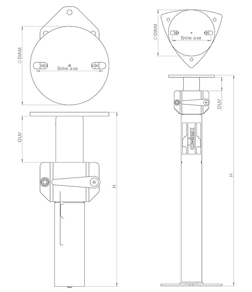 DOLEX - Elévateur pour étau d'établi Dolex ELV200 57/58/88 200mm - large