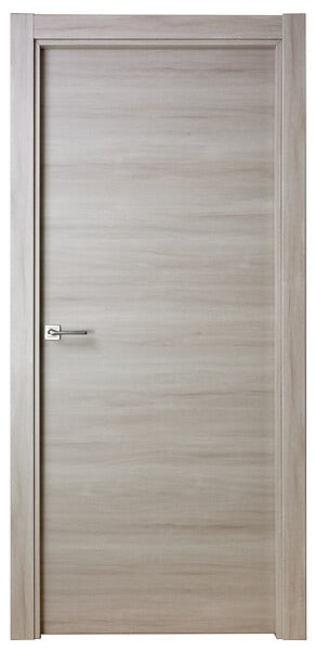 BALLAY - Bloc-porte poussant droit MDF - Chêne clair - H.204xl.83cm - large