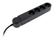 ZENITECH - Bloc parafoudre IOTA 4 prises 16A avec interrupteur - Noir - vignette