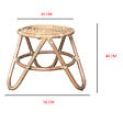 M.CEZARE - Table d'appoint Ninon en Rotin Naturel - 40x40x40cm - vignette