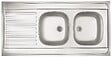 FRANKE - Evier inox à poser 2 bacs 1 égouttoir - Man - 120 x 60 - MAN721-1200 NF- Livré avec siphon- réf : 010372 - FRANKE - vignette