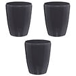 GT GARDEN - Lot de 3 pots pour orchidées avec réserve d'eau - Orchidea anthracite 2 litres - vignette