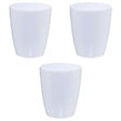 GT GARDEN - Lot de 3 pots pour orchidées avec réserve d'eau - Orchidea blanc 2 litres - vignette