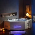 DISTRIBAIN - Baignoire balnéo Dubaï 47 jets + massage cervicales Whirlpool - vignette