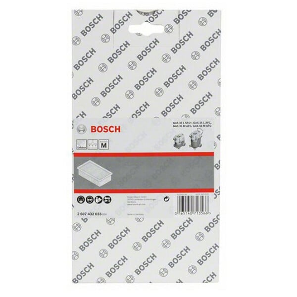 BOSCH - Filtre plissé plat en cellulose BOSCH 2607432033 pour GAS 35-55 - large