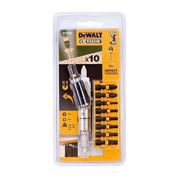 DEWALT - Coffret de 10 pièces DEWALT DT70518T-QZ avec porte-embout pivotant - large