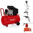 ITOOLS - Compresseur d'air 50L 8 bar 115 PSI Silencieux 2CV 1.5KW + Kit 5 accessoires air comprimé ITOOLS - vignette